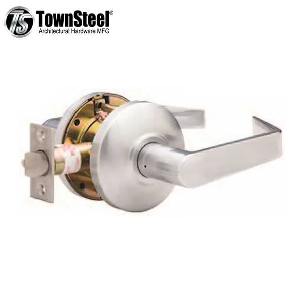 TownSteel - CSRC-75-S - Commercial Lever Handle  - Clutch Lever  - 2-3/4 " Backset - Satin Chrome - Passage  -  Grade 2 - UHS Hardware