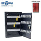 HPC - Single-Tag Kekab - 120 Key Capacity - Black with Red Wood Finish - UHS Hardware
