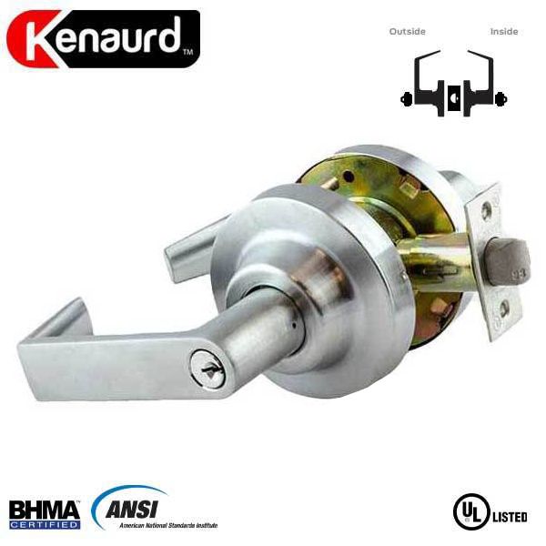 Commercial Lever Handle - Double Sided - 2-3/4” Standard Backset - Satin Chrome - Institution- Grade 1 - UHS Hardware