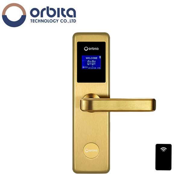 Orbita - E4031A - Mortise Hotel Lock - RFID - LCD Screen - Optional Lever Style - 6 VDC - Optional Finish - Grade 2 - Hotel Door Locks - UHS Hardware