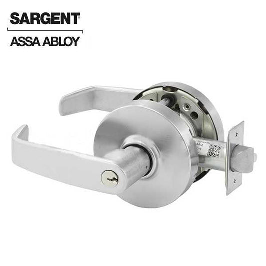 Sargent - 10G37 - Mechanical Cylindrical Lock - L Rose / L Lever - Classroom - LA Keyway - 26D - Satin Chrome Plated - Grade 1 - UHS Hardware