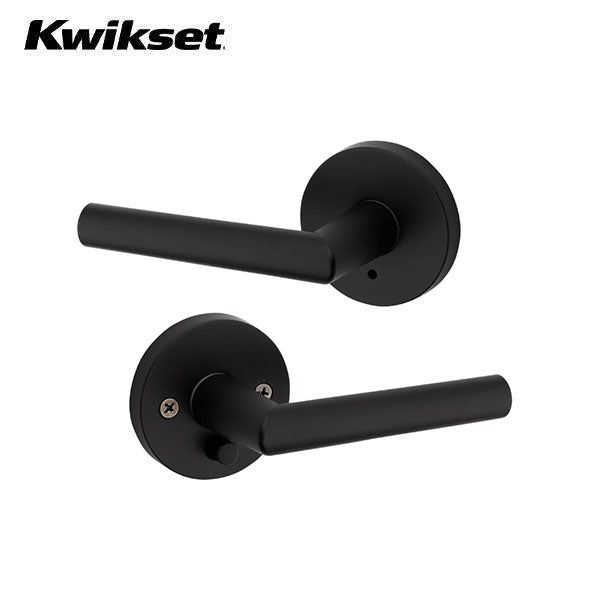 Kwikset - 9118 - Milan Privacy Lever with Round Rose - Privacy - 514 - Matte Black - Grade 2 - UHS Hardware