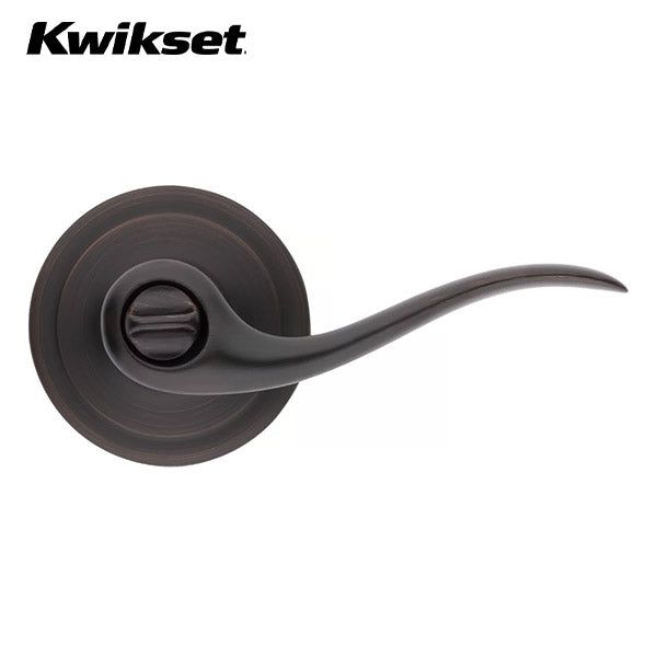 Kwikset -  730TNL - Tustin Lever - Round Rose - Privacy - 11P - Venetian Bronze - Grade 2 - UHS Hardware