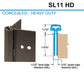 Select Hinges - 11 - 83" - Geared Concealed Continuous Hinge - Dark Bronze - Standard Duty - UHS Hardware