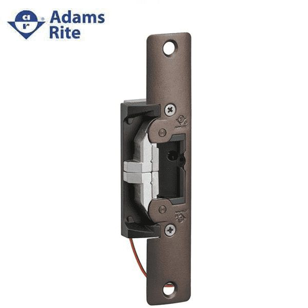 Adams Rite - 7431 - Electric Strike for Adams Rite or Deadlatches or Cylindrical Locks - 1/2" to 5/8" Latchbolt  - Clear Aluminum - Fail Safe/Fail Secure - 1-1/4" x 6-7/8" - Radius Plate - 12/24 VDC - UHS Hardware