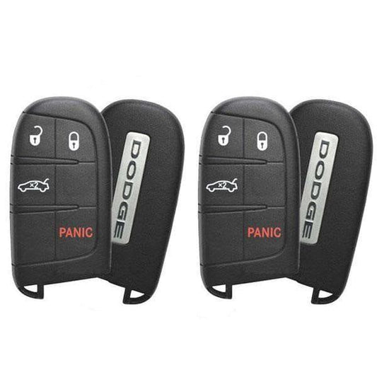 2 X 2011-2020 Dodge Charger Dart Challenger / 4-Button Smart Key Pn: 68051387Ac M3N40821302 (Oem)