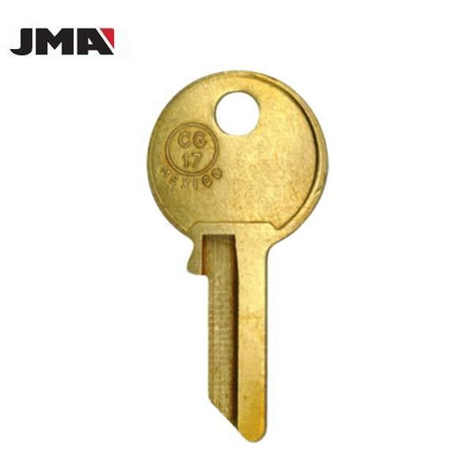 CG17 / KP1 / 1041Y Chicago Cabinet Key - Brass (JMA-CHI-13DE) - UHS Hardware