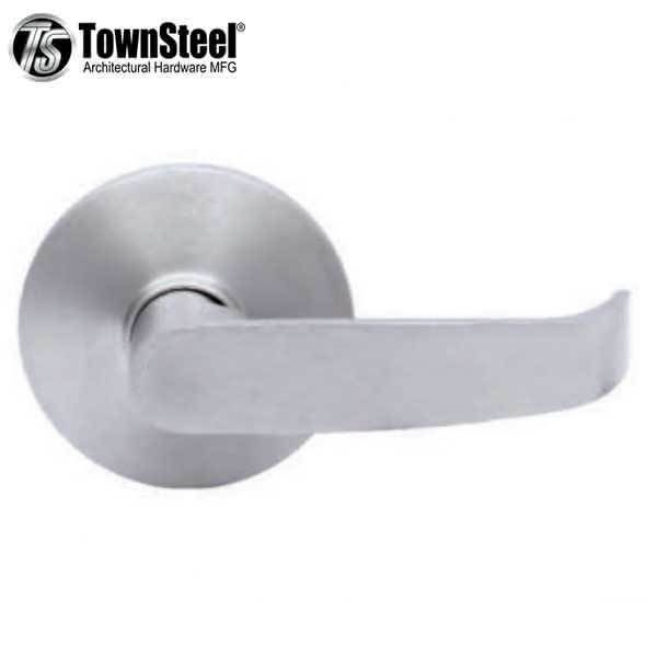 TownSteel - ED8900LQ - Sectional Lever Trim - Passage - LQ Curved Lever - Non-Handed - Compatible with Rim, SVR, LBR & 3 Point Push Bars - Satin Chrome - Grade 1 - UHS Hardware