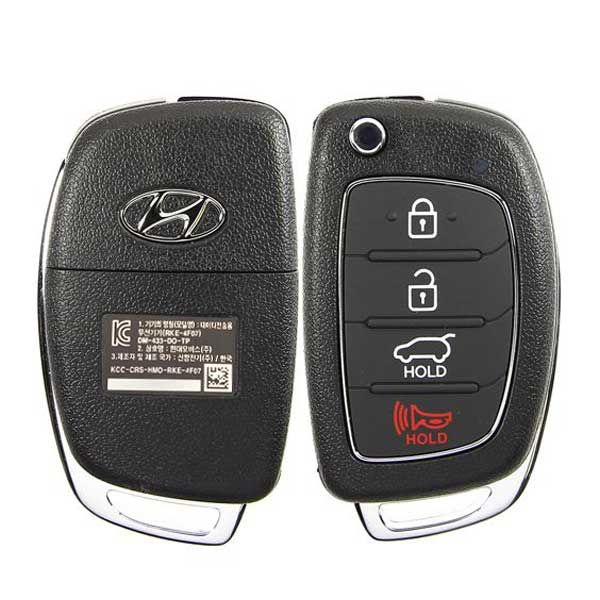 2013-2016 Hyundai Santa FE / 4-Button Flip Key / PN: 95430-2W100 / RKE-4F07 (KOREA) (OEM) - UHS Hardware