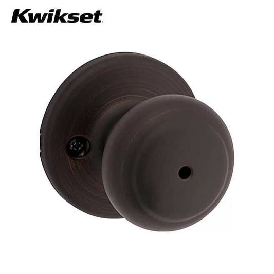 Kwikset - 300CV - Cove Knob Set - Round Rose - 11P - Venetian Bronze - Privacy - Grade 3 - UHS Hardware