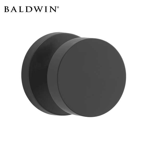 Baldwin Reserve - PV.CON.CRR- Contemporary Knob - Round Rose - 190 - Satin Black - Privacy - Grade 2 - UHS Hardware