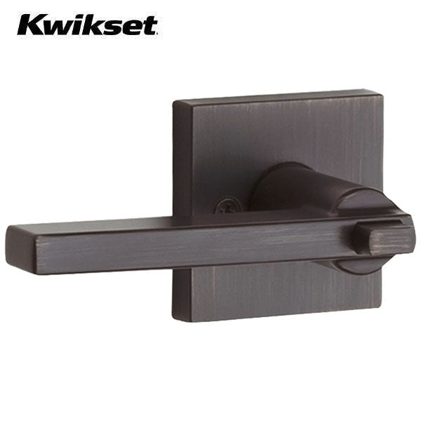 Kwikset - 156 - Halifax Lever - Square Rose - 11P - Venetian Bronze - Entrance - SmartKey Technology - Grade 2 - UHS Hardware