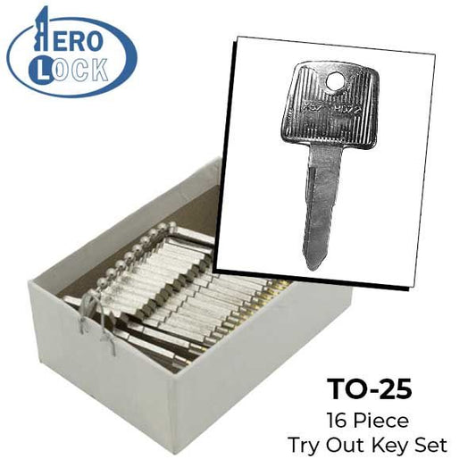 AeroLock - HD72 - Honda Motorcycle/ATV - Try-Out Key Set - 16 Keys - UHS Hardware