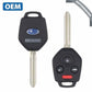 2017-2018 Subaru / 4-Button Remote Head Key / PN: 57497-FL00A / CWTB1G077 (H Chip) w/ Black Interior Board Shell (OEM) - UHS Hardware