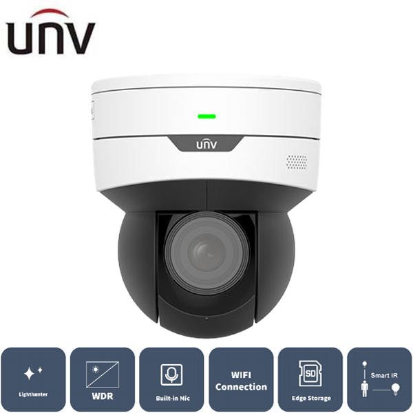 Uniview / IP / 5MP / Mini PTZ Dome Camera / Motorized Varifocal / 2.7 ~ 13.5mm Lens / WDR / 30m Smart IR / WiFi / Starlight / LightHunter / Built-in Microphone & Speaker / 3 Year Warranty / UNV-6415SR-X5UPW-VG - UHS Hardware