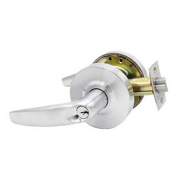 Commercial Lever Handle - Contemporary Design - 2-3/4” Standard Backset - Satin Chrome - Classroom - Grade 2 - UHS Hardware