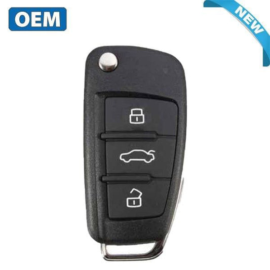 2015-2018 Audi A3 Q3 / 4-Button Flip Key / PN: BVD 837 220A / NBGFS12A71 (OEM) - UHS Hardware