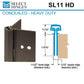 Select Hinges - 11 - 83" - Geared Concealed Continuous Hinge - Dark Bronze - Standard Duty - UHS Hardware
