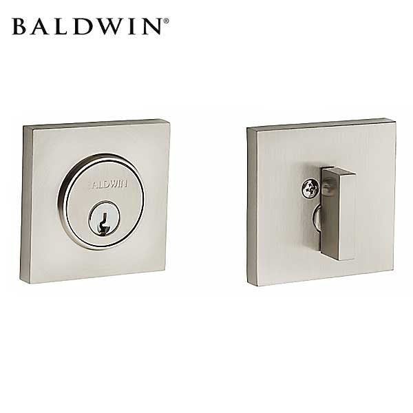 Baldwin Estate - 8220 Santa Monica Contemporary Square Deadbolt - Singl Cyl - 264 - Optional Finish - Grade 2 - UHS Hardware