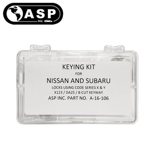 1982-2011 Nissan Infiniti Subaru  / X123 / DA25 / Keying Tumbler Kit / A-16-106 (ASP) - UHS Hardware