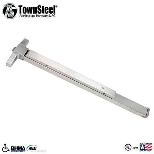 TownSteel - ED6500 - Narrow Stile Panic Exit Device Push Bar - 36" -  Satin Stainless -  Grade 1 - UHS Hardware