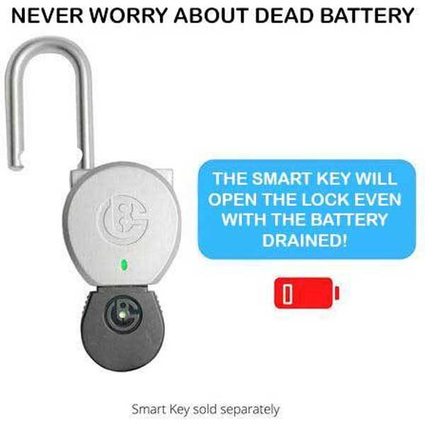 Brilliant Guard - BG-PL-1388 - Smart Portable Bluetooth Padlock - Heavy Duty - UHS Hardware