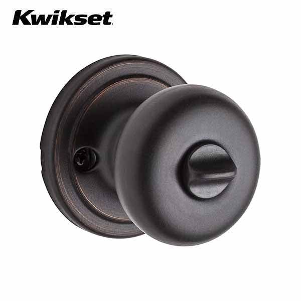 Kwikset - 740H - Hancock Knob - Keyed - featuring SmartKey- Round Rose - 11P - Venetian Bronze - Entrance - SC1 Schlage - SmartKey Technology - Grade 2 - UHS Hardware