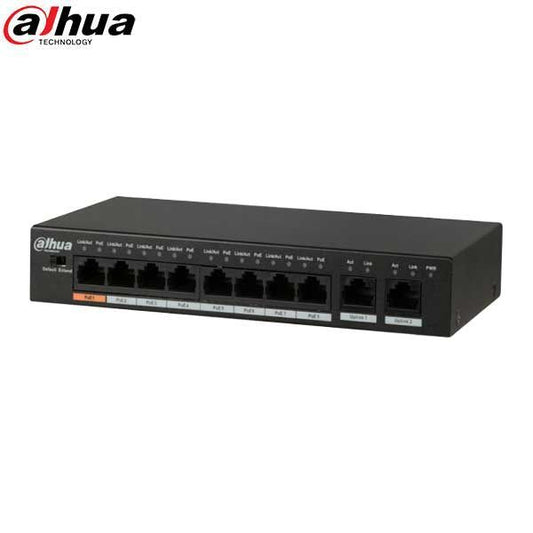 Dahua / PoE Ethernet Switch / 8-Port / 250m PoE / 48-57 VDC / 96W / PFS3010-8ET-96 - UHS Hardware