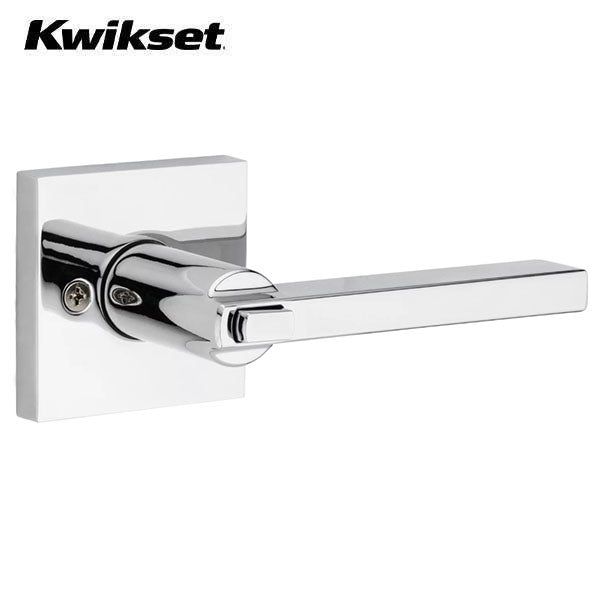 Kwikset - 156 - Halifax Lever - Square Rose - 26 - Polished Chrome - Entrance - SC1 Schlage - SmartKey Technology - Grade 2 - UHS Hardware