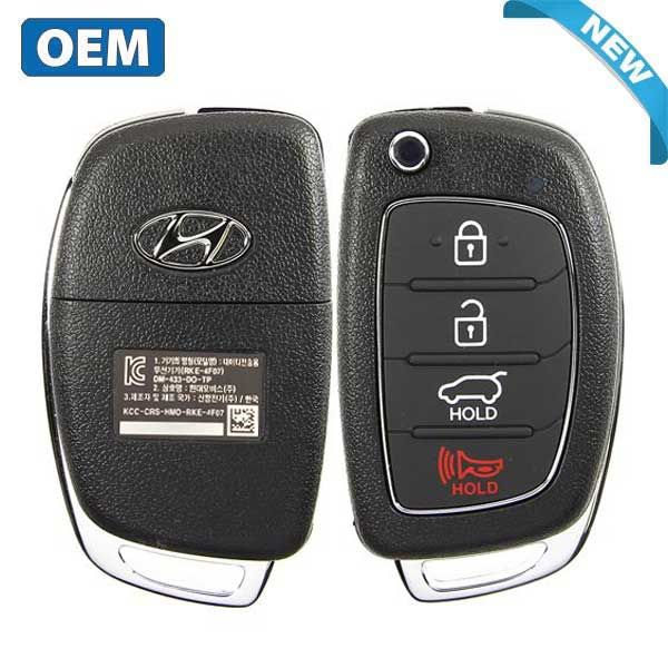 2013-2016 Hyundai Santa FE / 4-Button Flip Key / PN: 95430-2W100 / RKE-4F07 (KOREA) (OEM) - UHS Hardware