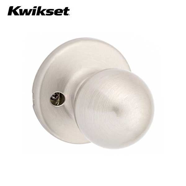 Kwikset - 200P - Polo Knob - Round Rose - Passage - 15 - Satin Nickel - Grade 3 - UHS Hardware