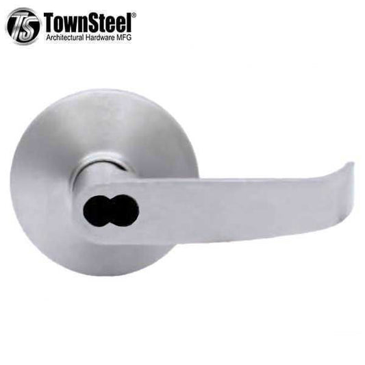 TownSteel - ED8900LQ - Sectional Lever Trim - Entrance - LQ Curved Lever - Non-Handed - Schlage SLFIC Prepped - Compatible with Rim, SVR, LBR & 3 Point Push Bars - Satin Stainless - Grade 1 - UHS Hardware