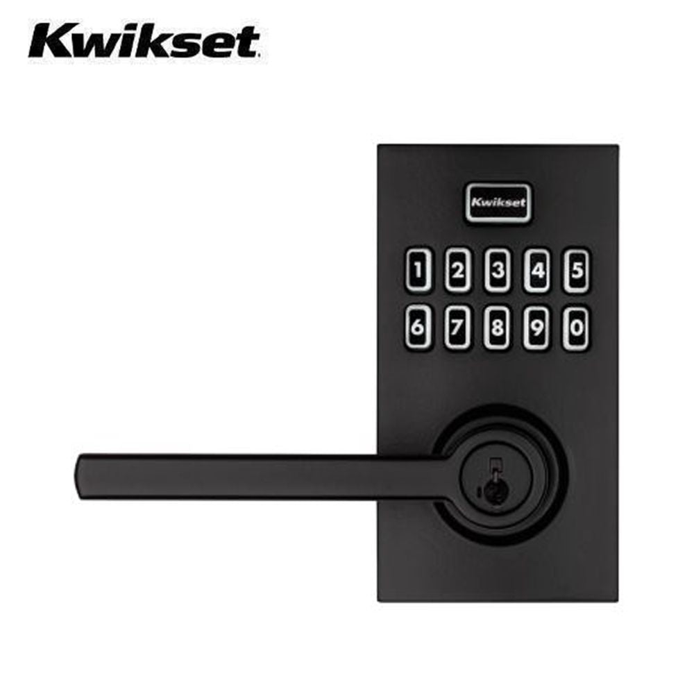 Kwikset - 917HFL - Halifax Keypad Entry Door Lever Set - Single Cylinder - Matte Black - SmartKey Technology - UHS Hardware