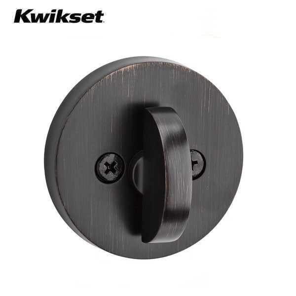 Kwikset - 158 - Milan Single Cylinder Deadbolt - Round Rose - 11 - Venetian Bronze - SmartKey Technology - Grade 2 - UHS Hardware