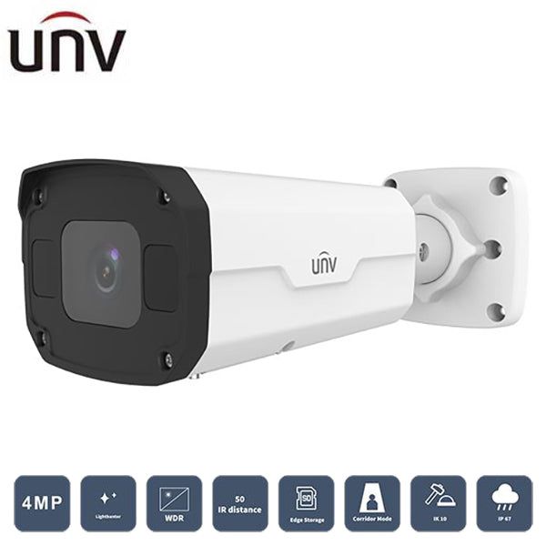 Uniview / IP Cameras / Bullet / 2.7-13.5mm AF Automatic Focusing and Motorized Zoom Lens / 4MP / Smart IR / IP67 / IK10 / WDR / UNV-2324SB-DZK-I0 - UHS Hardware