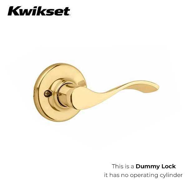 Kwikset - 488BL - Balboa Lever Set -  Round Rose - 3 - Polished Brass - Passage - RH - Grade 3 - UHS Hardware