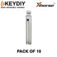 KEYDIY - HY18 - Flip Key Blade - #129 - For Xhorse / Keydiy Universal Remote Flip Keys - Pack of 10 - UHS Hardware