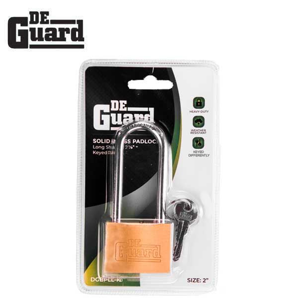 Premium - Solid Brass Padlock - Long Shackle 2 1/8" - Keyed Different - UHS Hardware