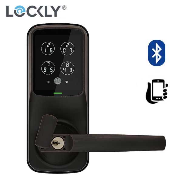 Lockly - PGD628VB - Secure Biometric Electronic Lever Set Latch - Bluetooth - Venetian Bronze - UHS Hardware