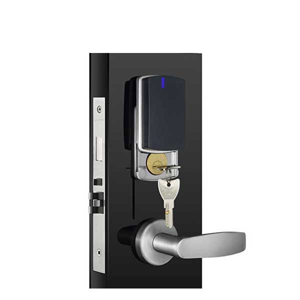 Orbita - S3072 - Mortise Hotel Lock - RFID - Hidden Cylinder - 6 VDC - Silver - Grade 2 - UHS Hardware