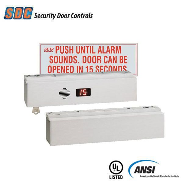 SDC - 1511TNDKV - Tandem Delayed Egress - EM Lock - Fixed Delayed - Surface Mount - 1650lbs. - 12/24VDC - Aluminum - Fire Rated - Grade 1 - UHS Hardware