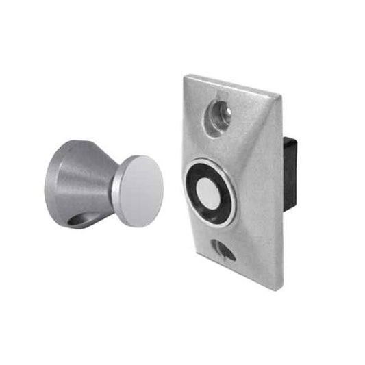 SDC - EH20 - Semi-Flush Mount Magnetic Door Holder - Semi-Flush Mount -  3-1/16” Projection - 12/24VAC/DC - Chrome Powder Coat Finish - UHS Hardware