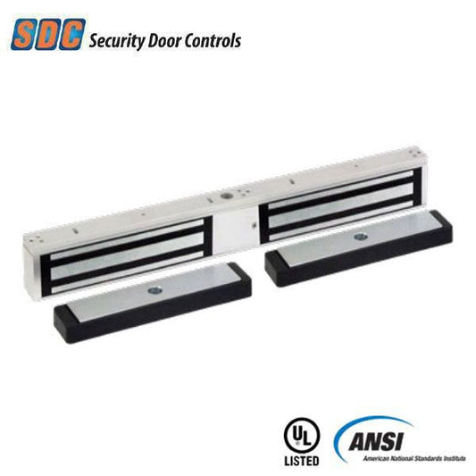 SDC - TJ352 - Double Narrow Electromagnetic Lock - Surface Mount - DPS - BAS - 1200lbs - 12/24VDC - Aluminum - Grade 1 - UHS Hardware