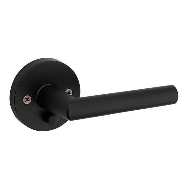 Kwikset - 9118 - Milan Privacy Lever with Round Rose - Privacy - 514 - Matte Black - Grade 2 - UHS Hardware