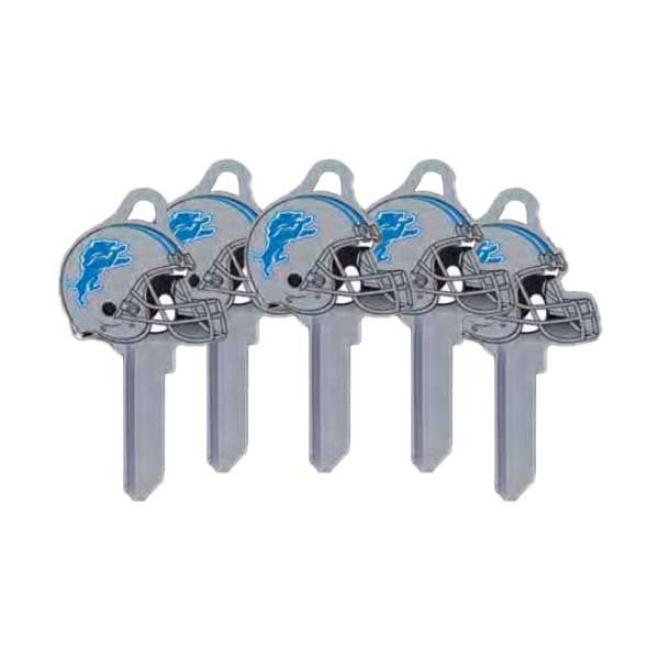 ILCO - NFL TeamKeys - Helmet Edition - Key Blank - Detroit Lions - KW1 (5 Pack) - UHS Hardware