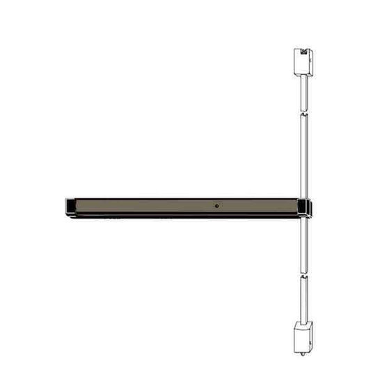 Adams Rite - 8222 - Narrow Stile  - Surface Vertical Rod Exit Device - 36" - Anodized Dark Bronze - UHS Hardware