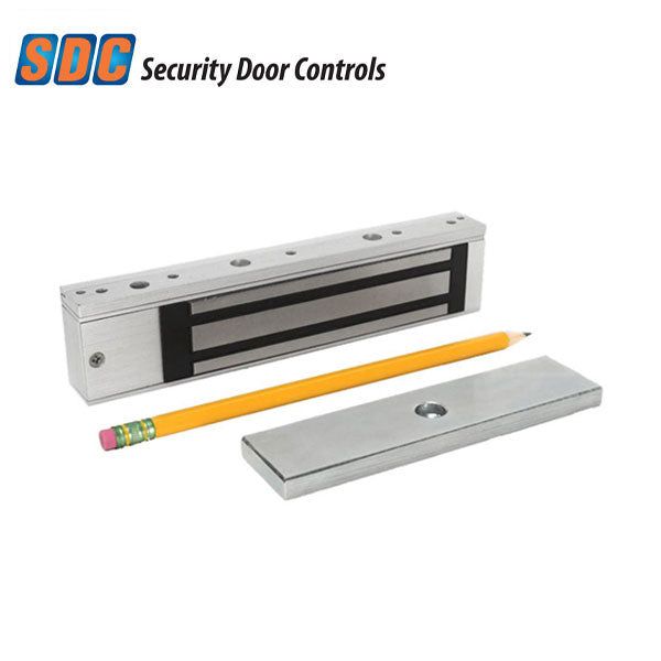 SDC - E300 - Micro Single Magnetic Lock - Surface Mount - 300lbs. - 12/24VDC - Satin Aluminum - Grade 1 - UHS Hardware