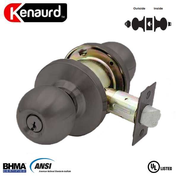 Commercial Door Knob - 2-3/4” Standard Backest - Oil Rubbed Bronze - Entrance - Grade 2 - UHS Hardware