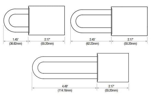 GMS P175 Standard Padlock w/ Rekeyable Cylinder - 1.75" Body - US26D - Satin Chrome - Kwikset - KW1 - UHS Hardware