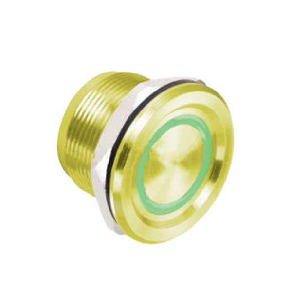 Rosslare - PX-34G - Piezoelectric Switch - LED Ring - 5-30 VDC - IP68 - Gold - UHS Hardware